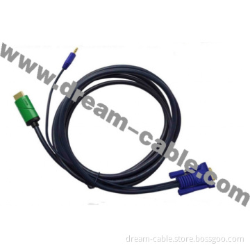 HDMI to VGA Adapter with Audio Output Cable